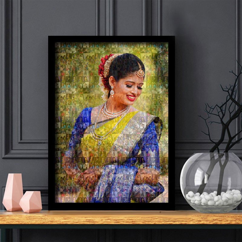 Personalized photo mosaic frame  - Single Face