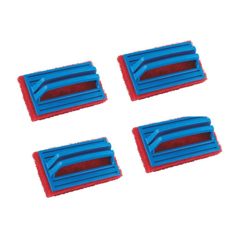 Tile cleaning multipurpose scrubber Brush with handle (Medium, Pack of 4)