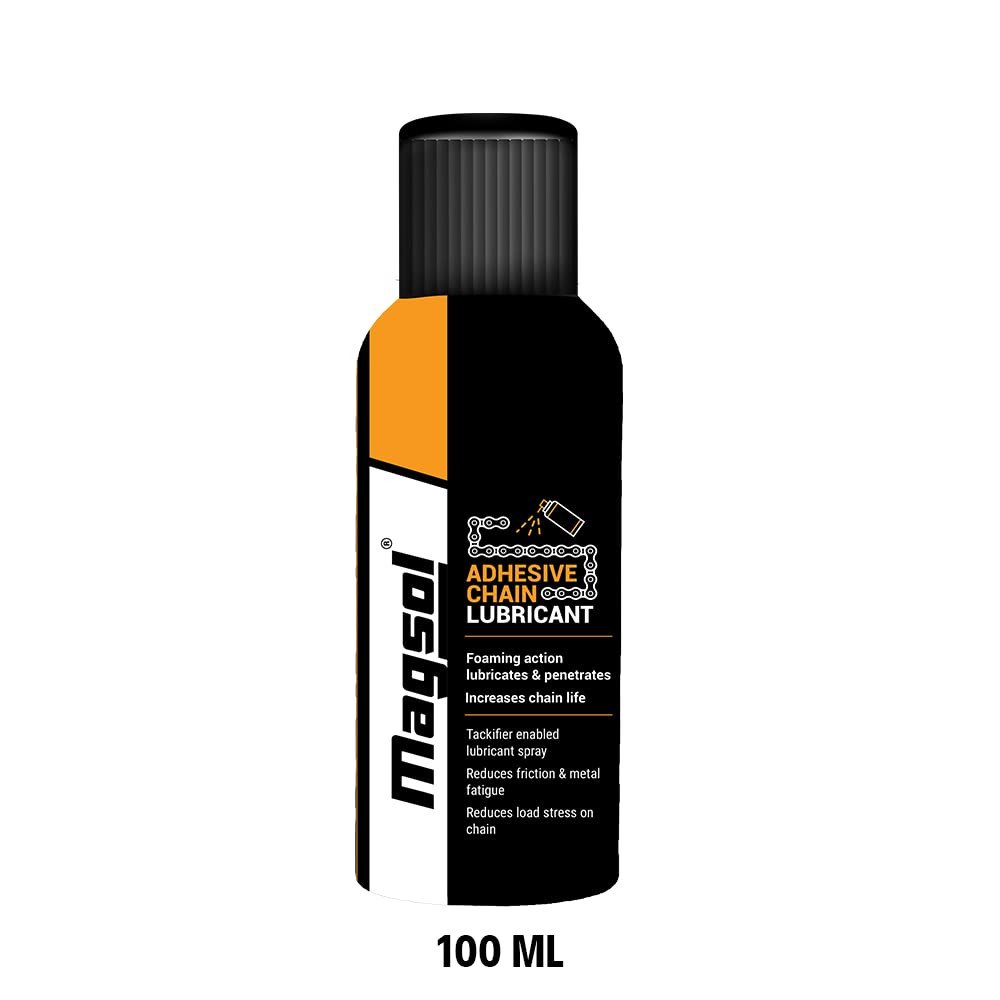 Magsol Adhesive Chain Lubricant Spray | Bike Chain Lube | Chain Lubrication, Chain Lube Spray for Bike (100ml)
