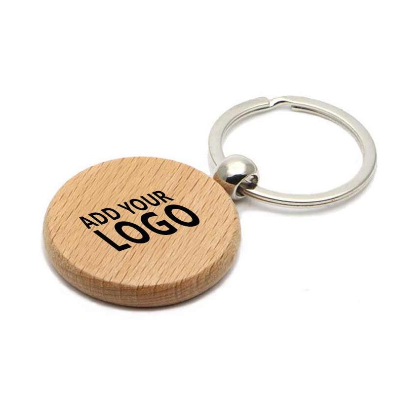 Wooden Personalized Photo Keychain - logo