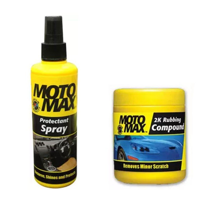 Motomax protectant spray 100ml, 2k Rubbing 200gm.