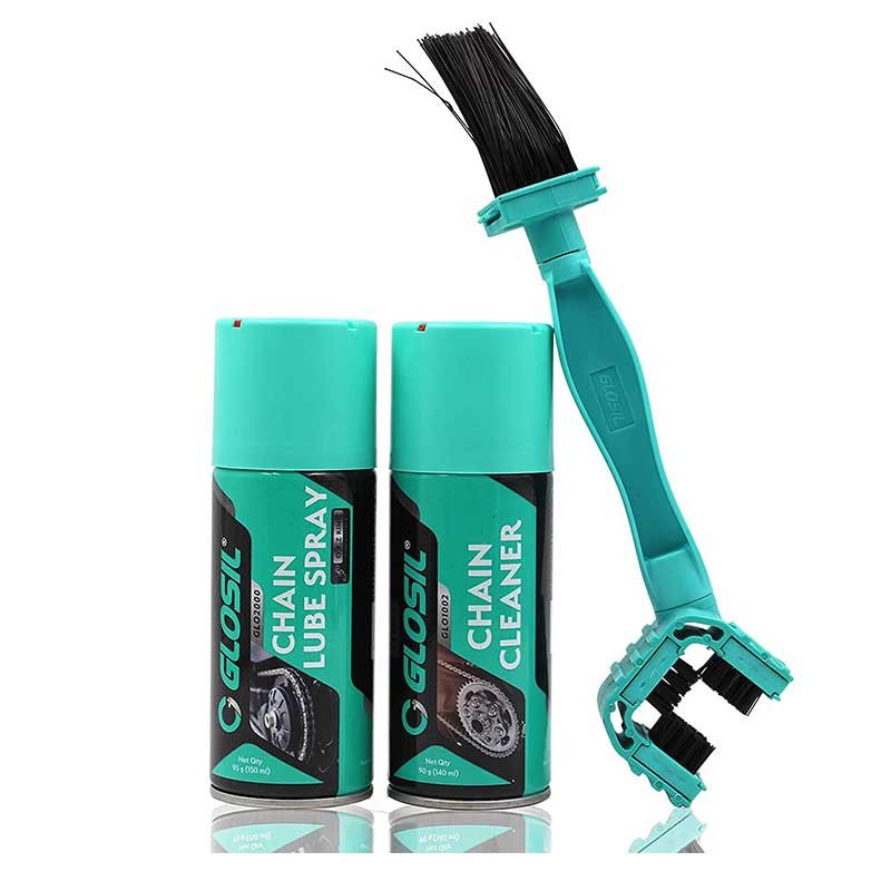 Glosil Chain Lube & cleaner Spray with Chain Cleaning brush 150ml